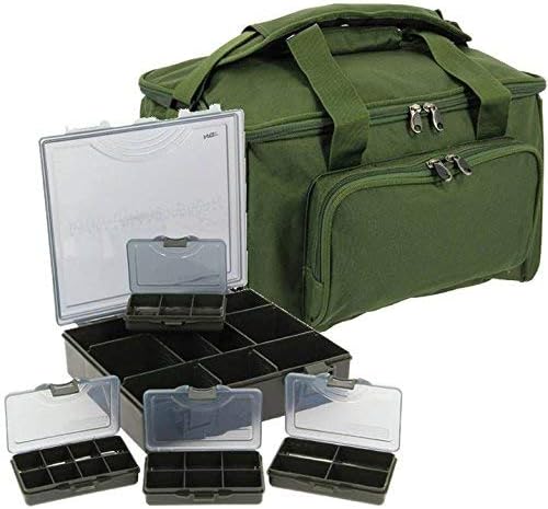 CARP FISHING CARRYALL + TACKLE BOX 4 + 1 LUGGAGE BAG QUICKFISH COMBO NGT