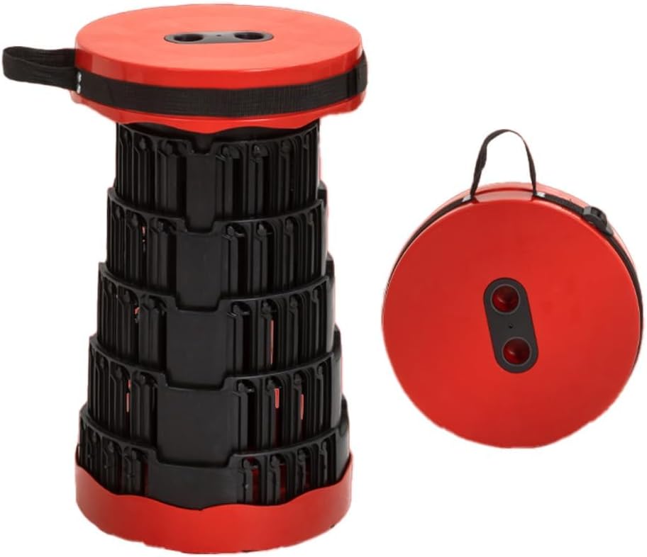 Portable Telescopic Stool - Portable Collapsible Telescoping Stool with Load Capacity 300lbs for Fishing, Hiking, Camping,Heavy-Duty
