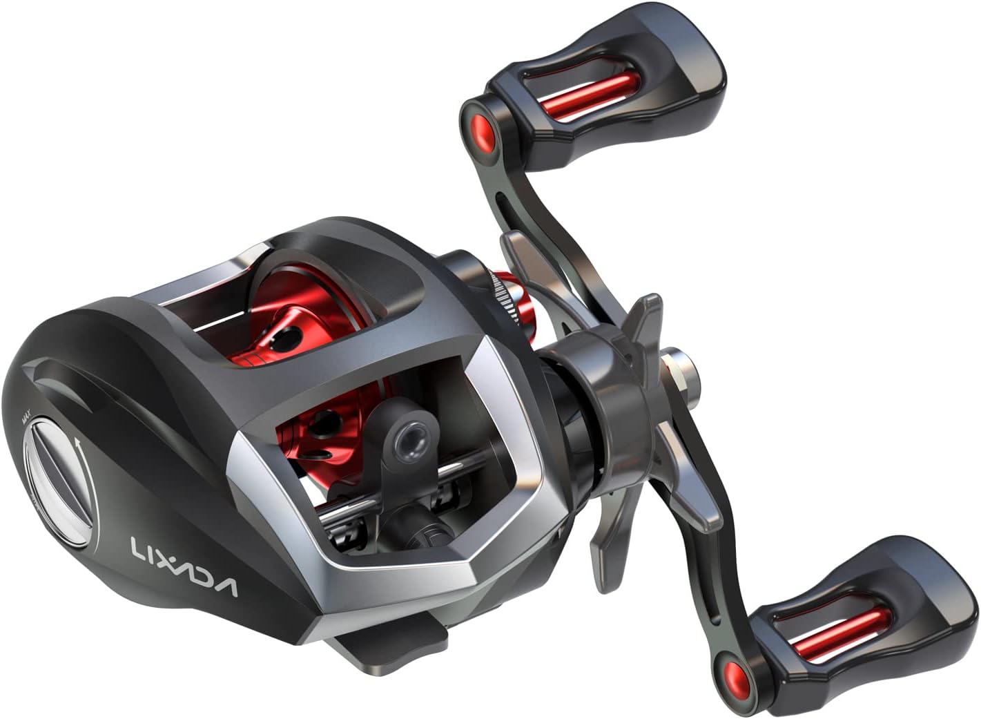 Lixada Fishing Reels, Baitcaster Reel Strong Corrosion Resistance Metal Saltwater Baitcasting Reel with Magnetic Braking System