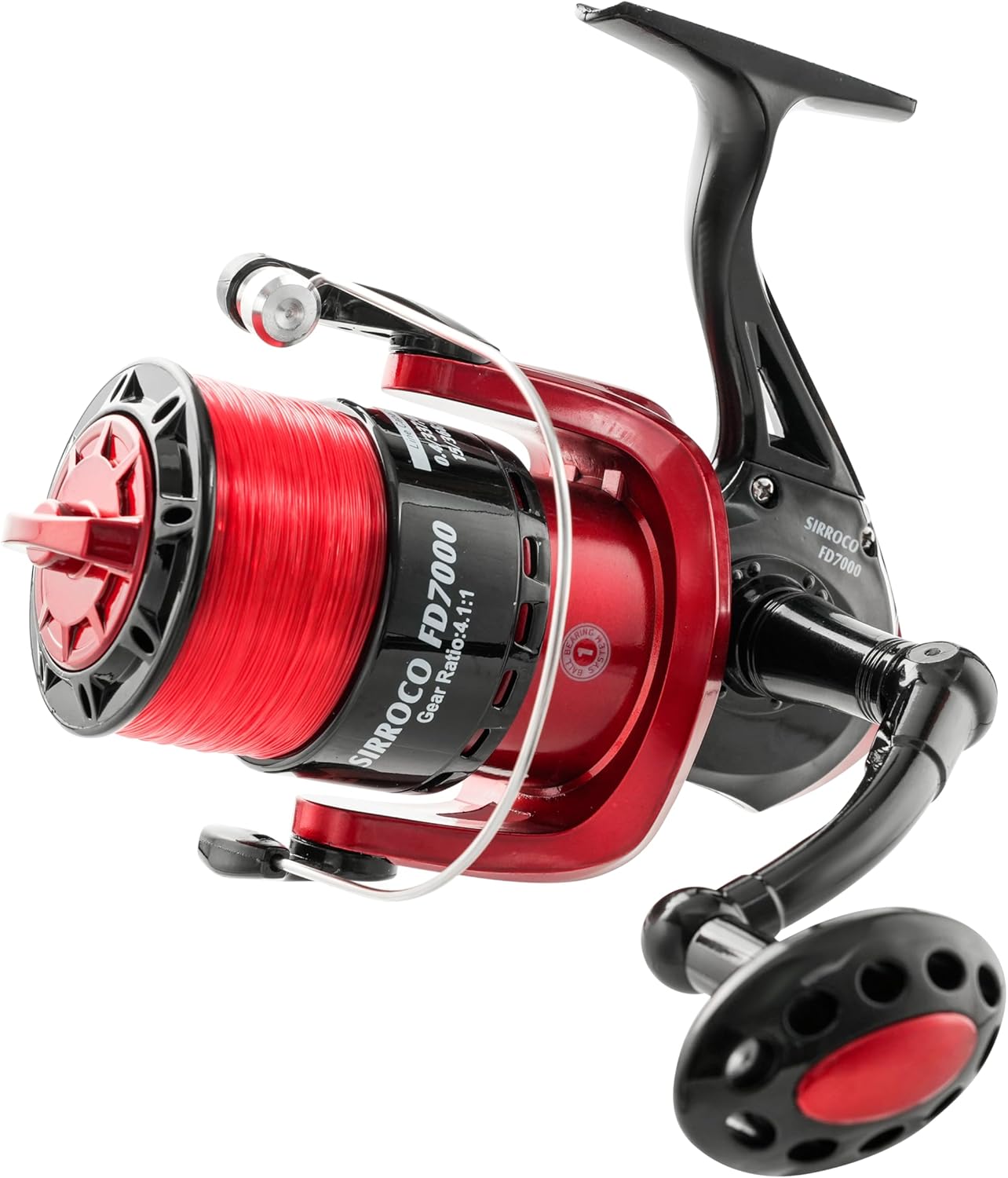 FISHZONE SIRROCO FD7000 SURF Front Drag Fixed Spool Fishing Reel (Pre Spooled with 20lb Line) - For use on Sea Surf