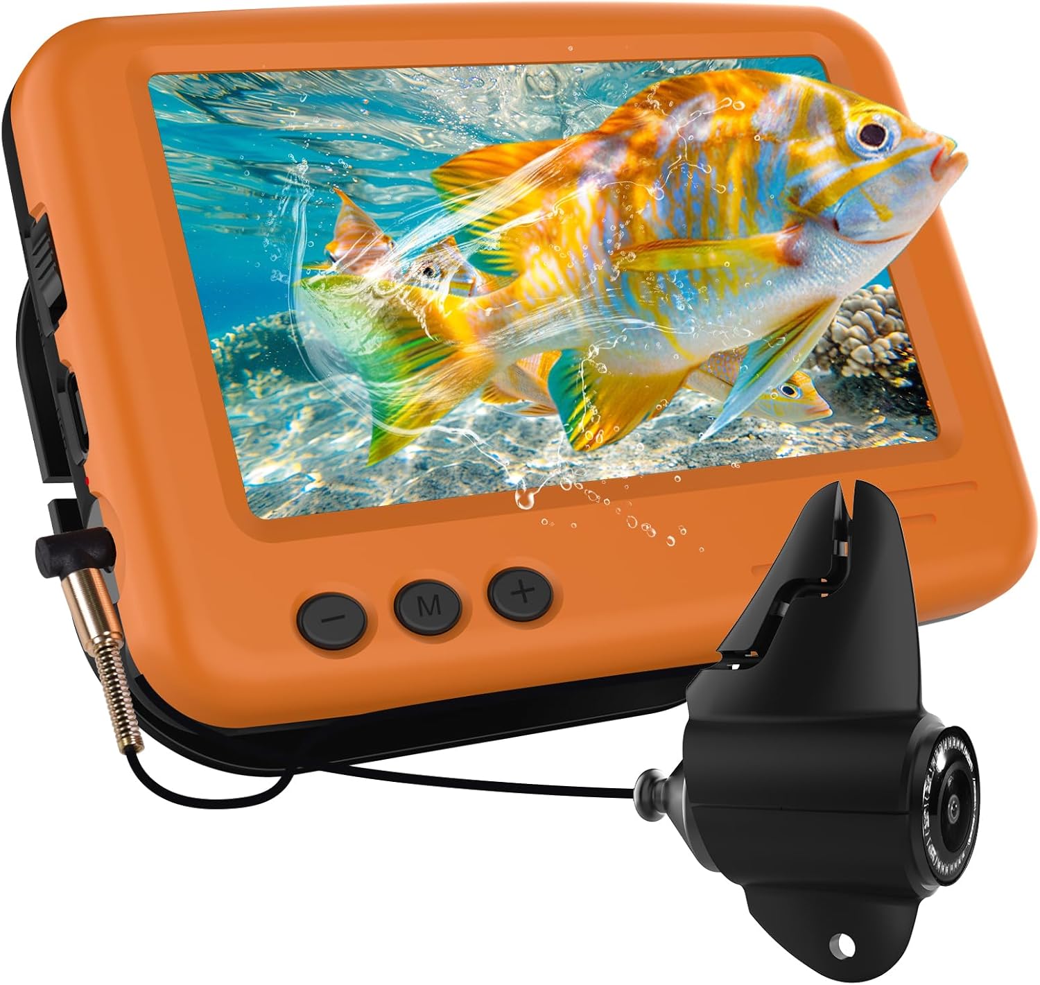 Underwater Fishing Camera, Portable Fish Finder, 4000mAh Li-Battery, Wide-angle Infrared LED Night Vision Camera, Host IP68 Waterproof, with 4.3 inch IPS.