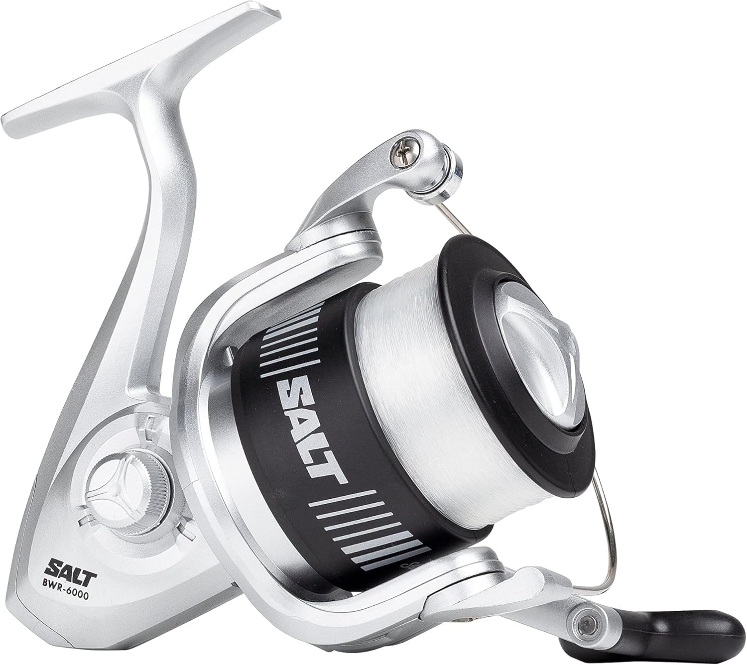 Shakespeare SALT Spinning Reel – Saltwater Fishing Reel Pre-Spooled with Mono Fishing Line | Corrosion-Resistant Body & Stainless Bearings