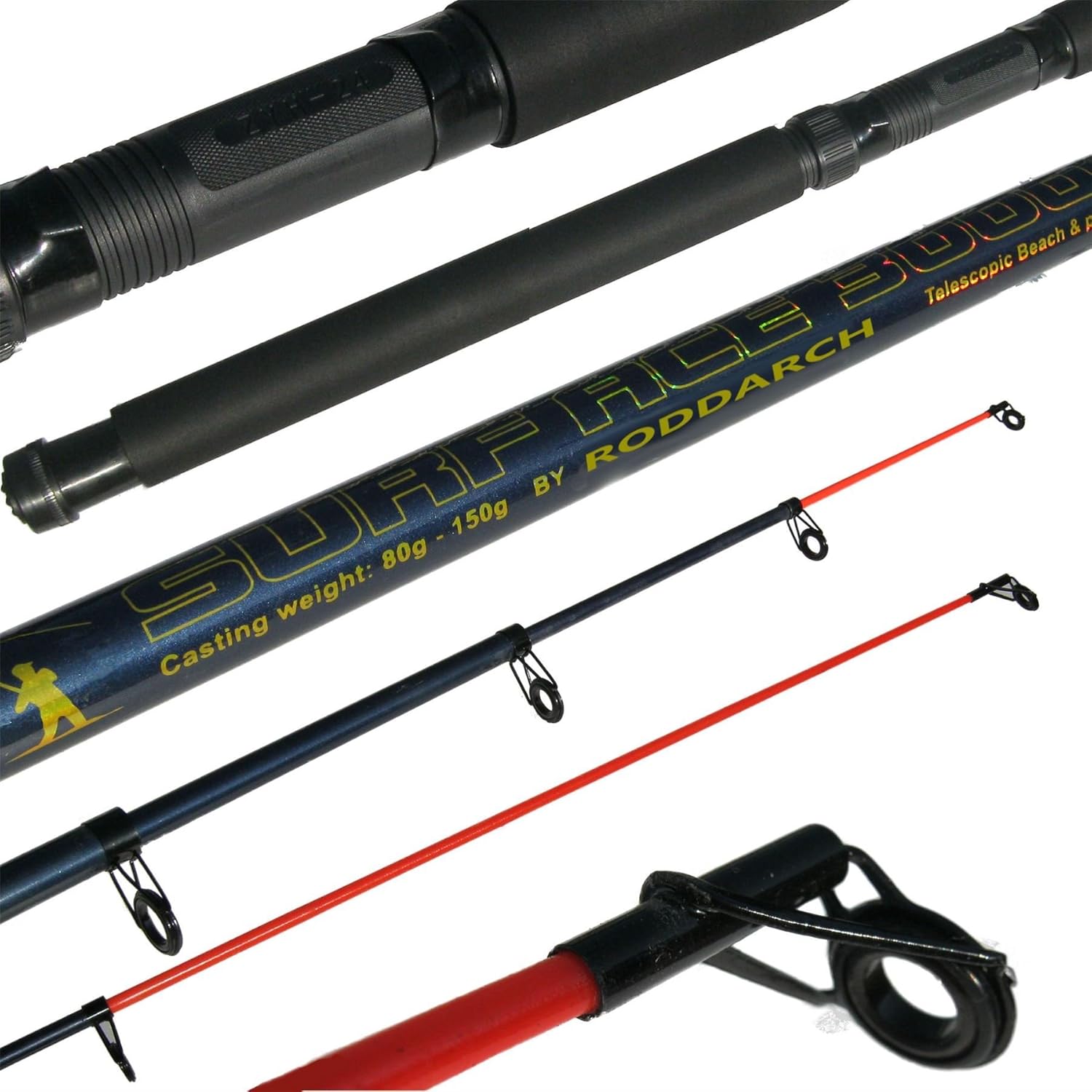 10' Telescopic Sea Fishing Rod Beachcaster Pier Fishing Rod Travel Sea Rod
